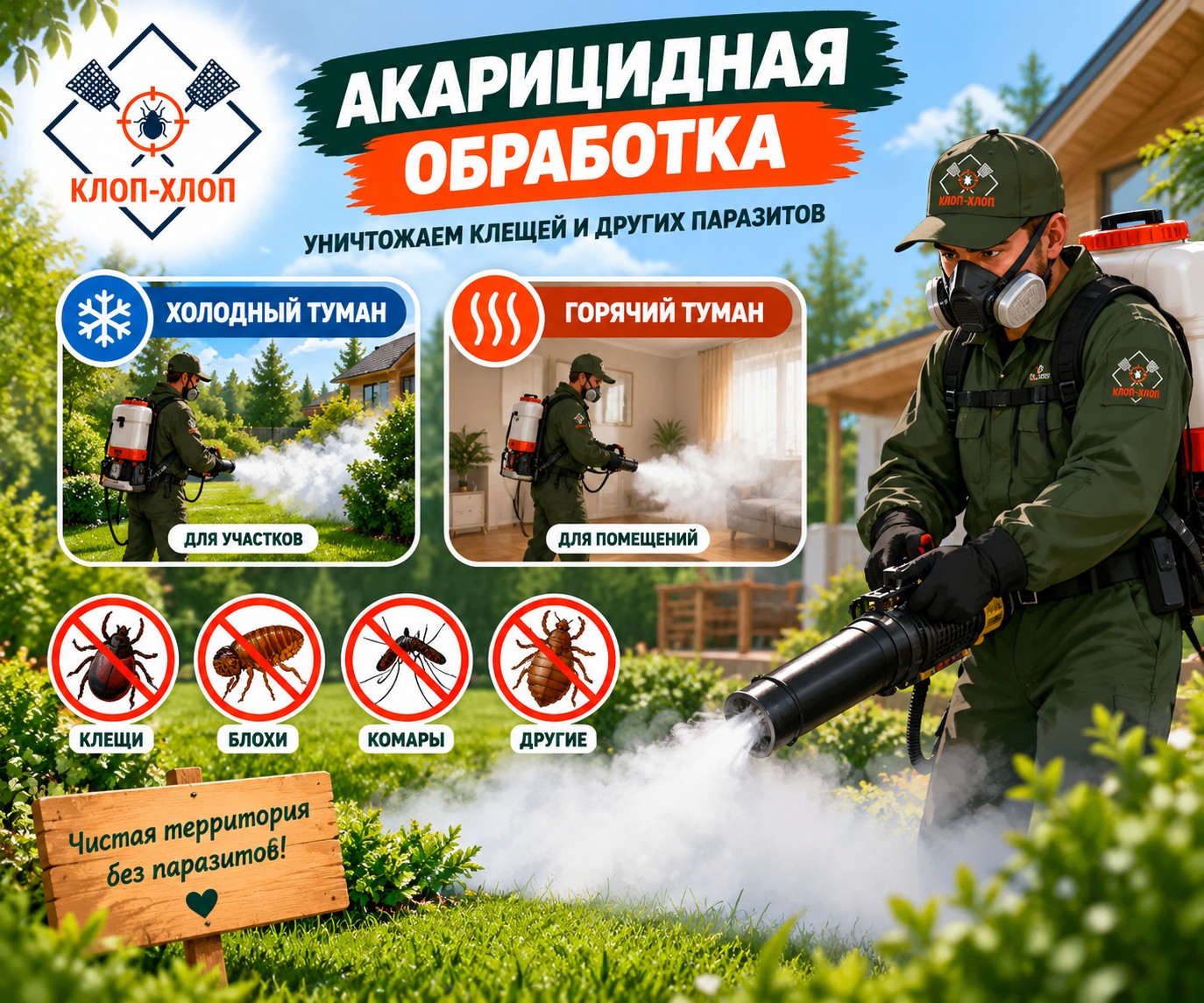 Профессиональная акарицидная обработка