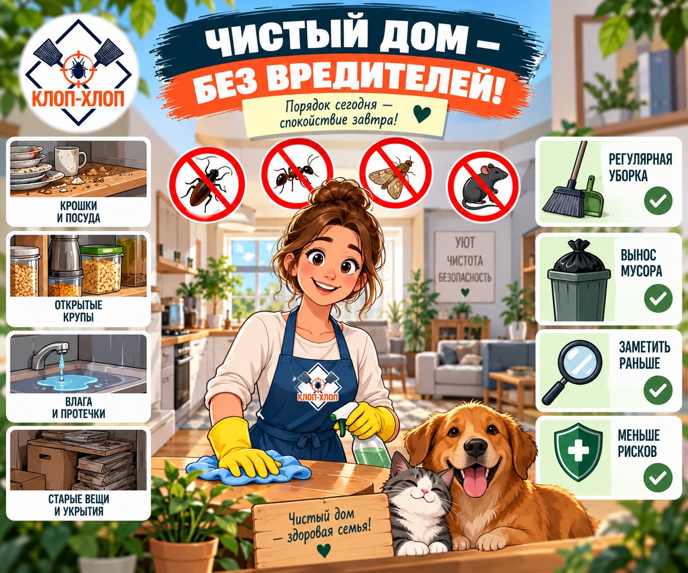 Почему чистота квартиры &mdash; это не только порядок, но и защита от вредителей