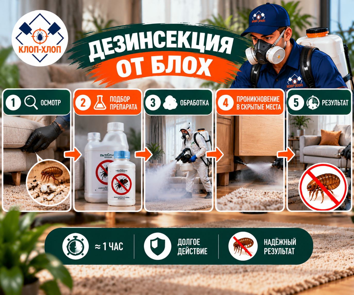 Как работает наша служба по уничтожению блох