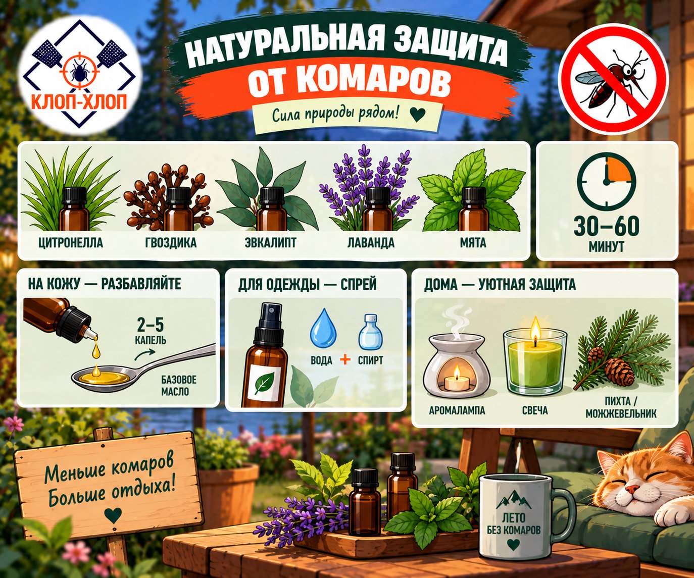 Народные средства и эфирные масла: что действительно отпугивает комаров?