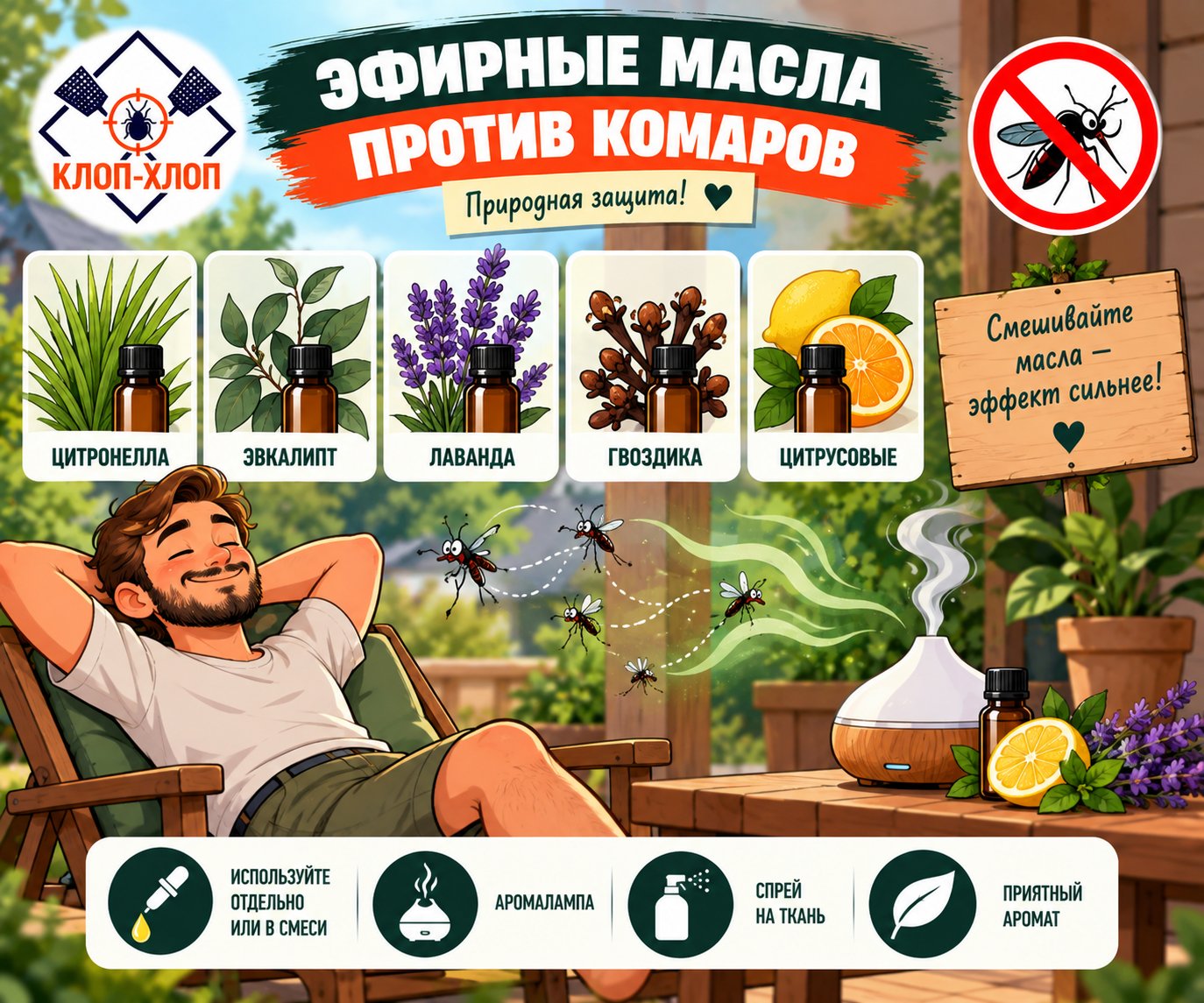 арсенал оружия для борьбы с комарами