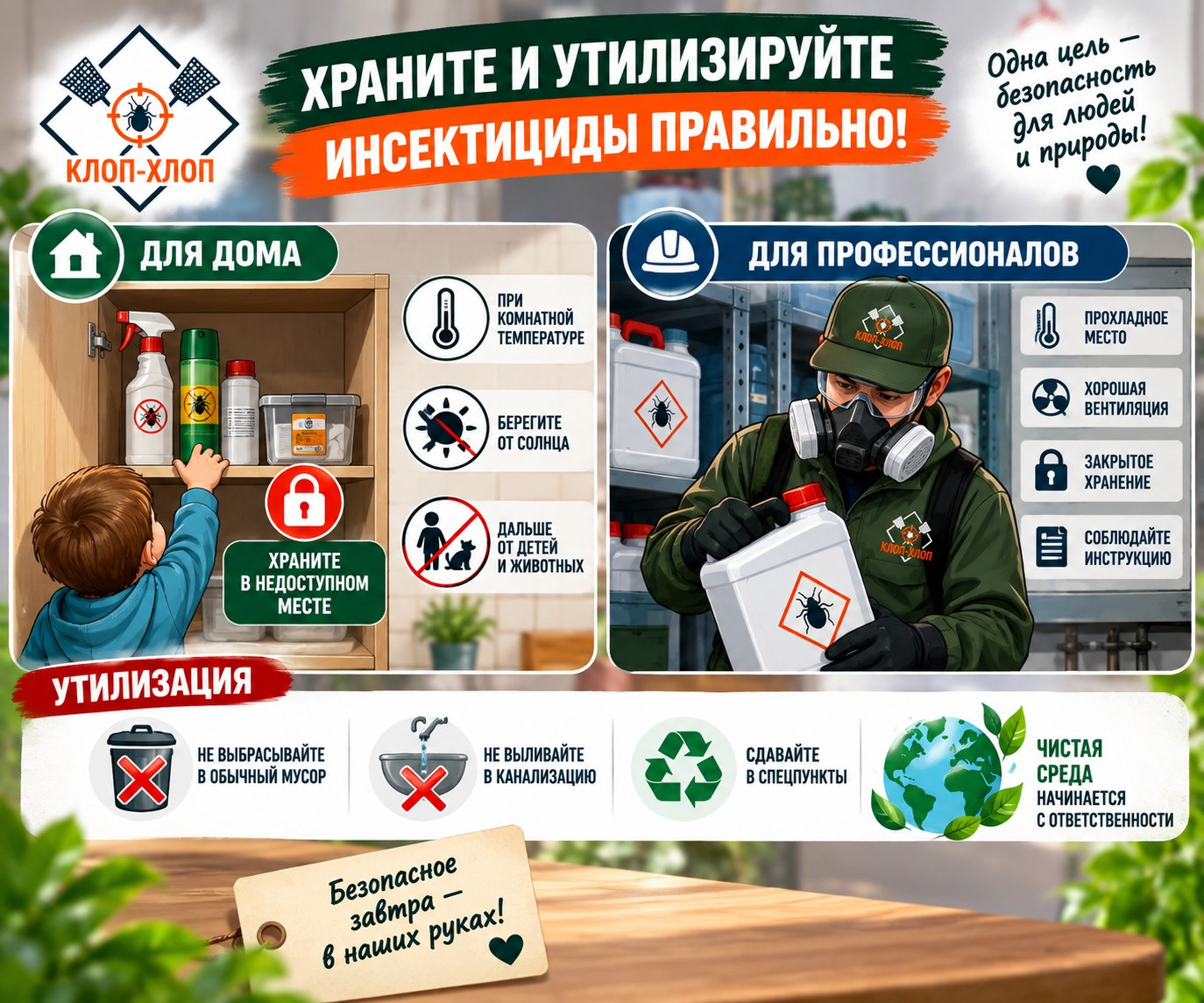 ранение и утилизация инсектицидов