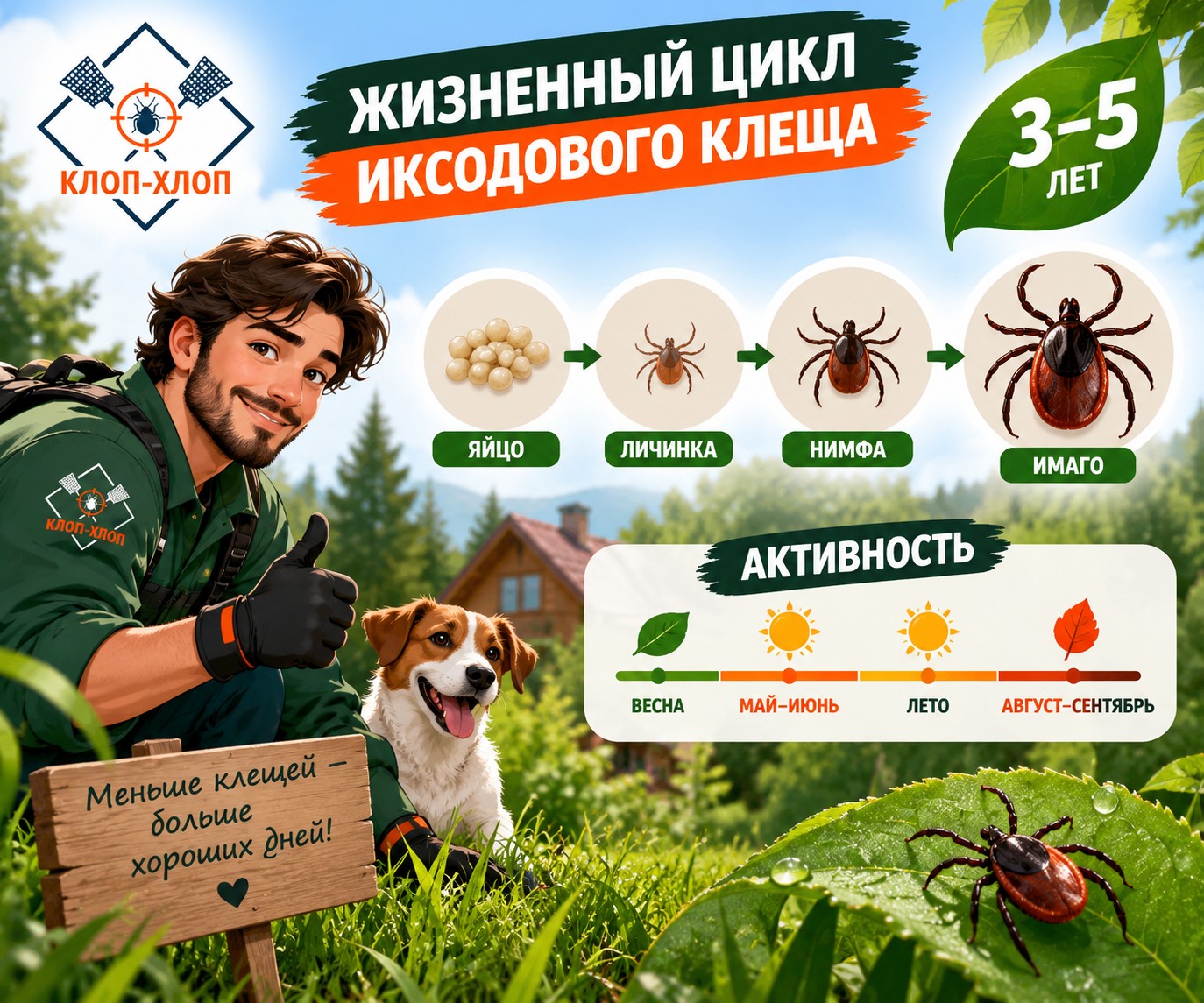 Жизненный цикл клещей