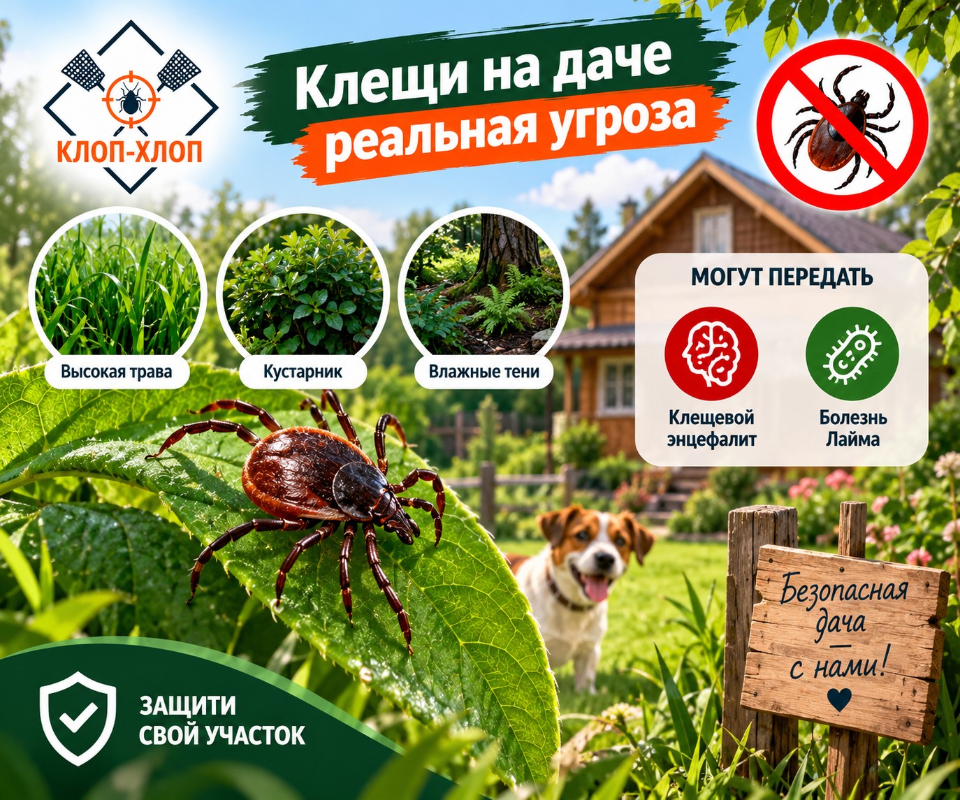 Какие клещи водятся на дачных участках и чем они опасны