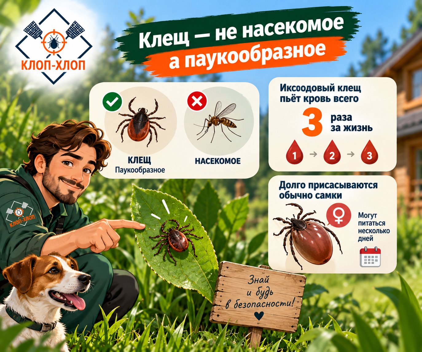 Клещи на дачном участке