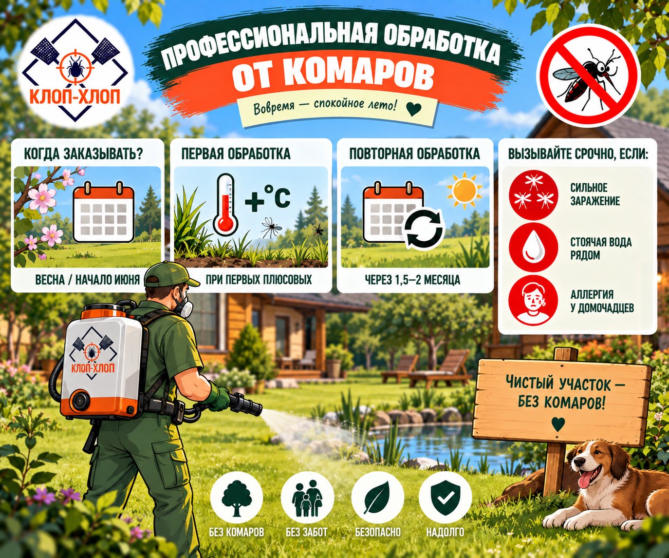 Профессиональная обработка территории и помещений от комаров: когда вызывать специалистов