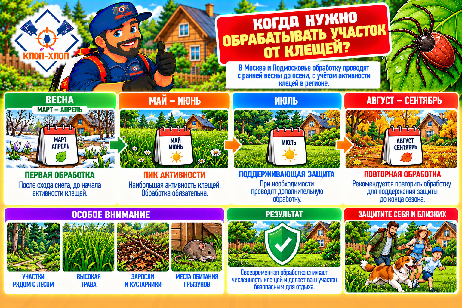 Травля клещей в Москве и Московской области: когда она нужна?