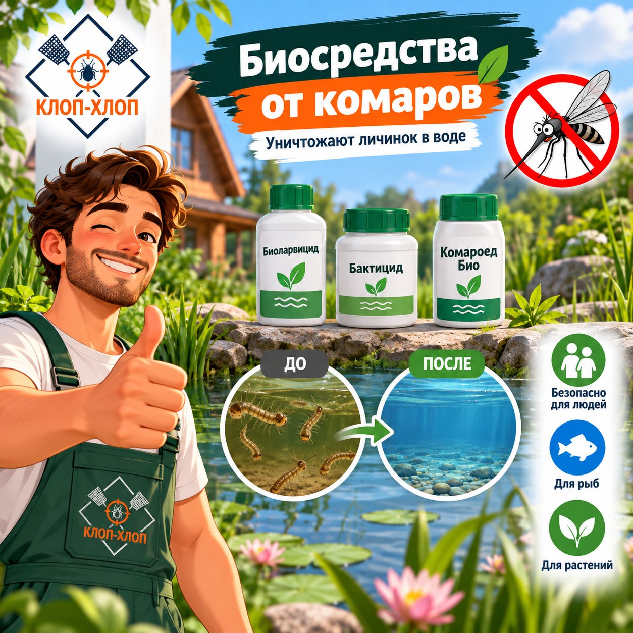 Биологическому методы от комаров