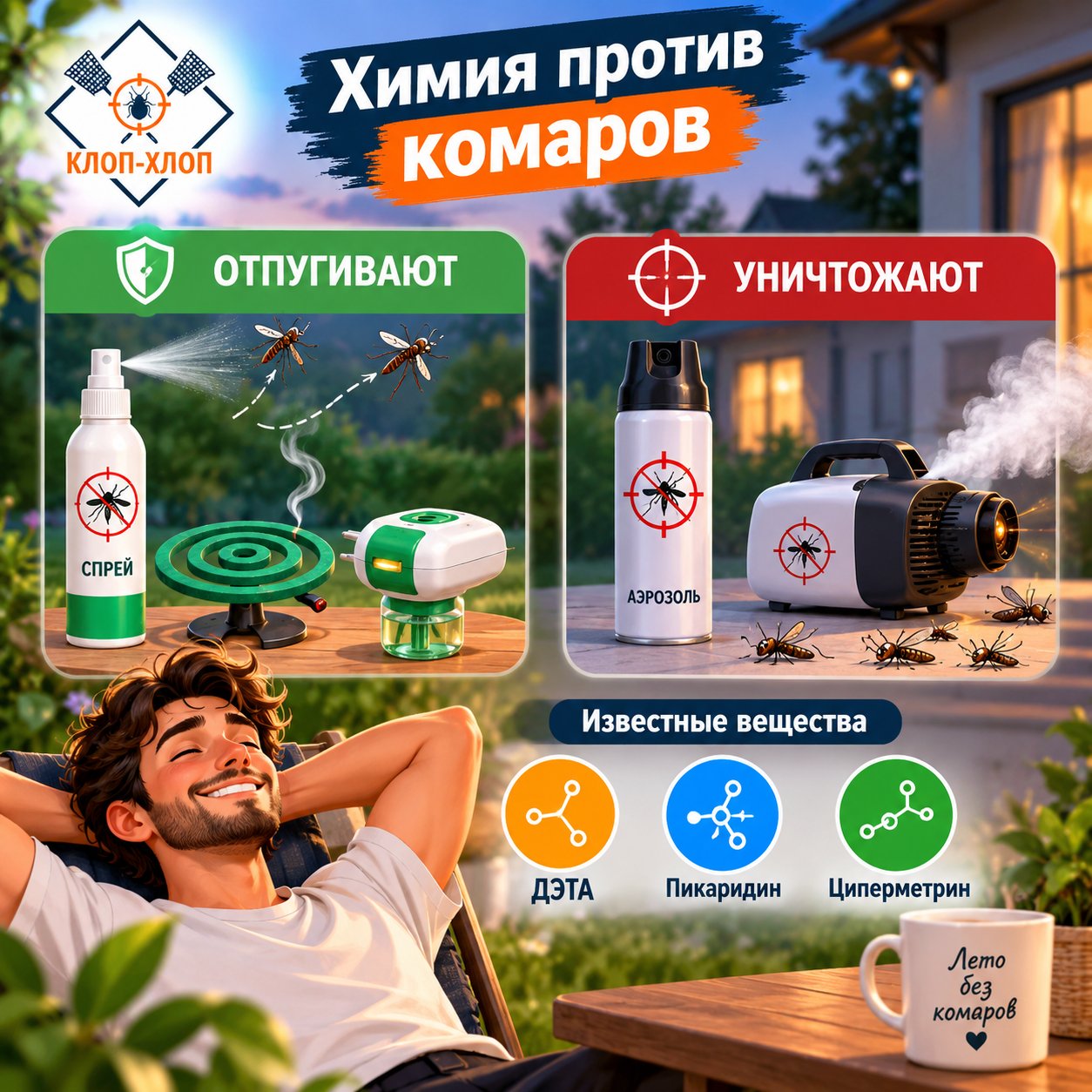 Химические методы от комаров