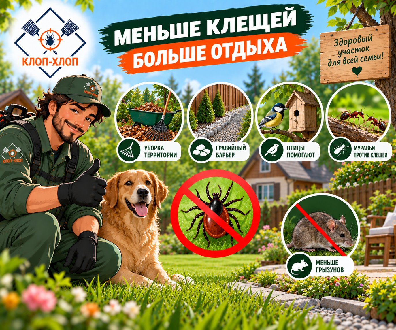 Механические и биологические способы снижения численности клещей