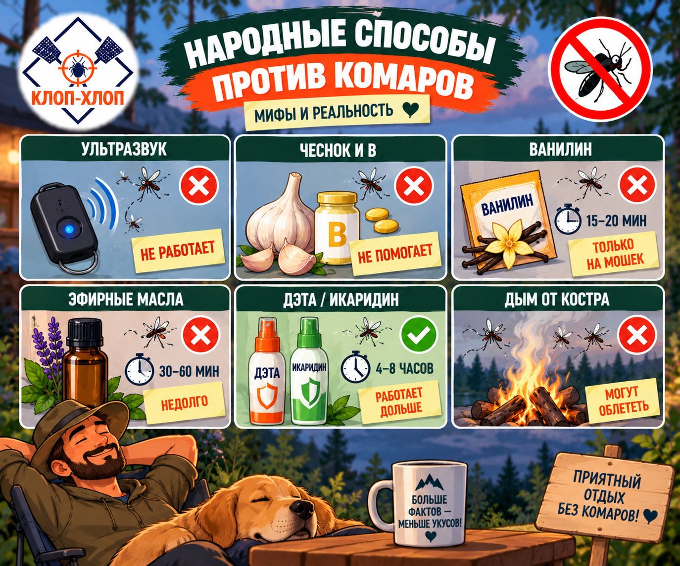 Мифы и заблуждения о комарах