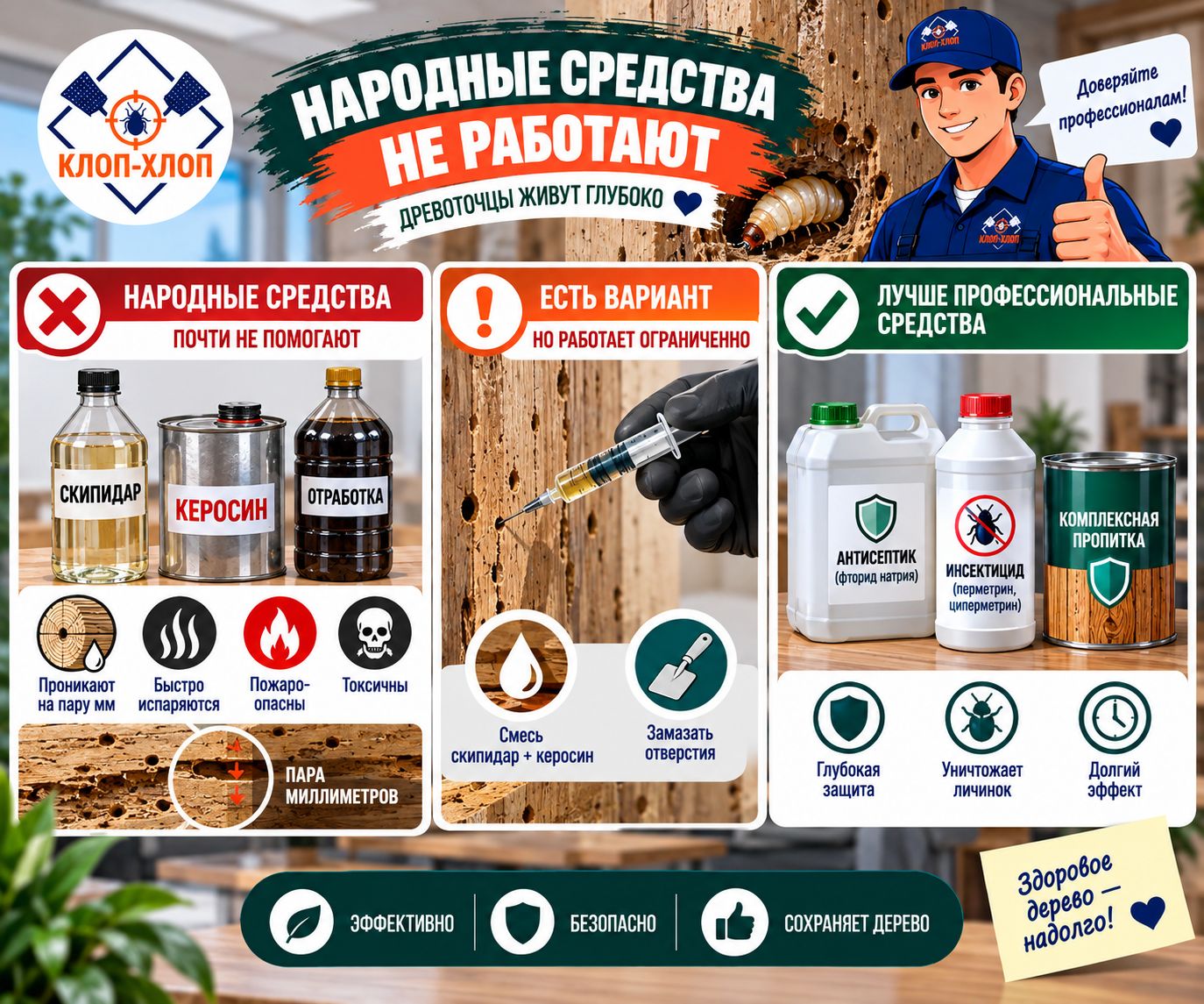 Народные средства против древоточца