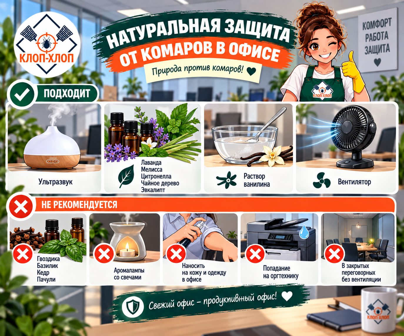 Народные средства и эфирные масла в офисе: что допустимо и где не стоит применять