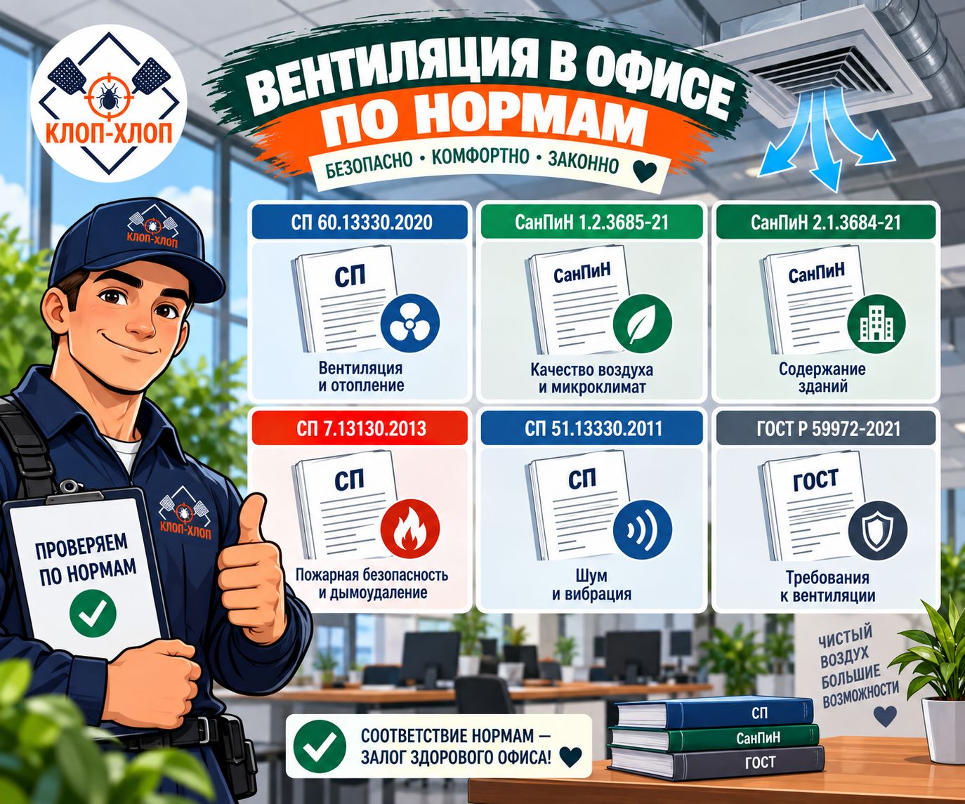Законодательные основания вентиляции в офисе