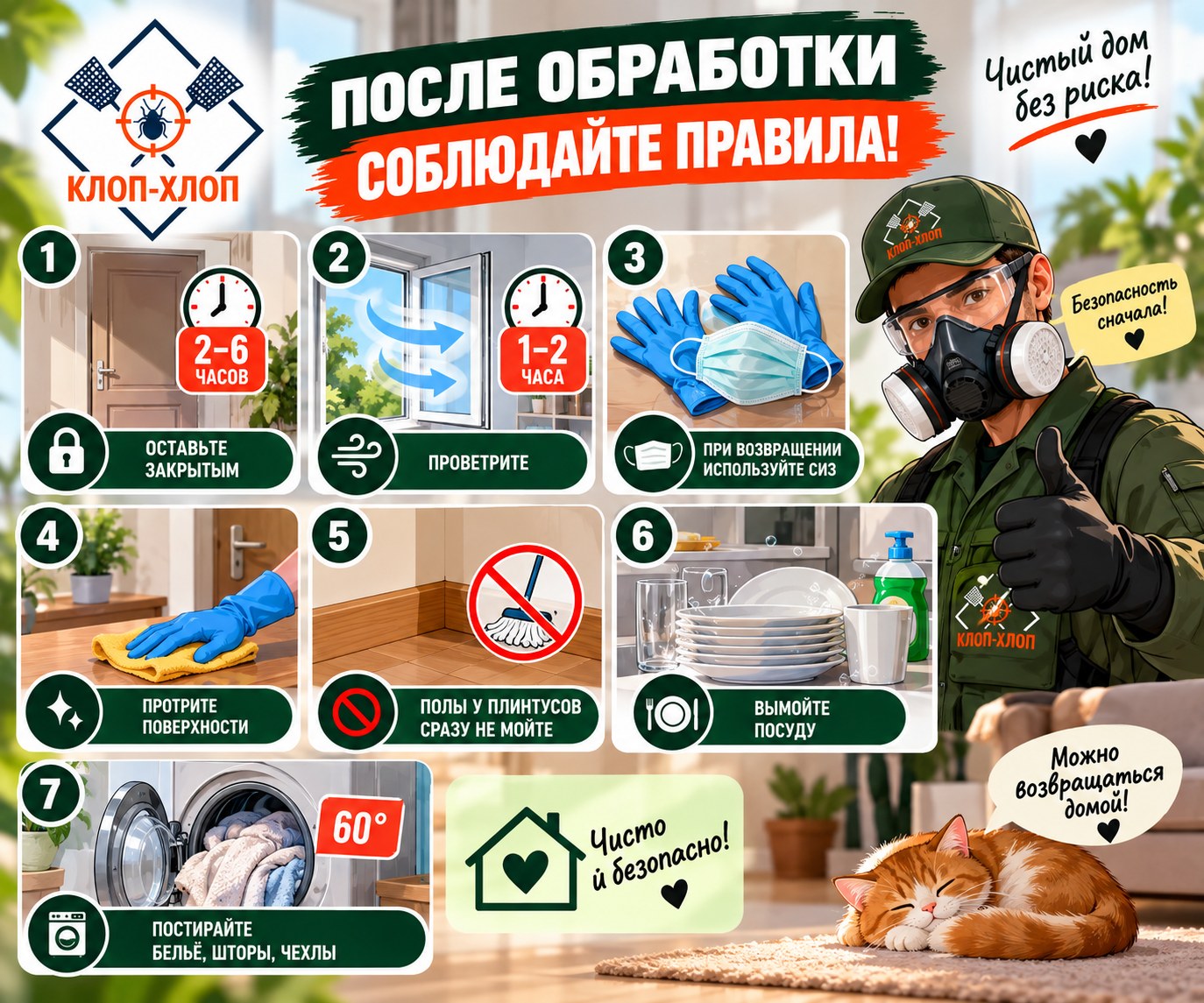 Меры предосторожности после обработки инсектицидами