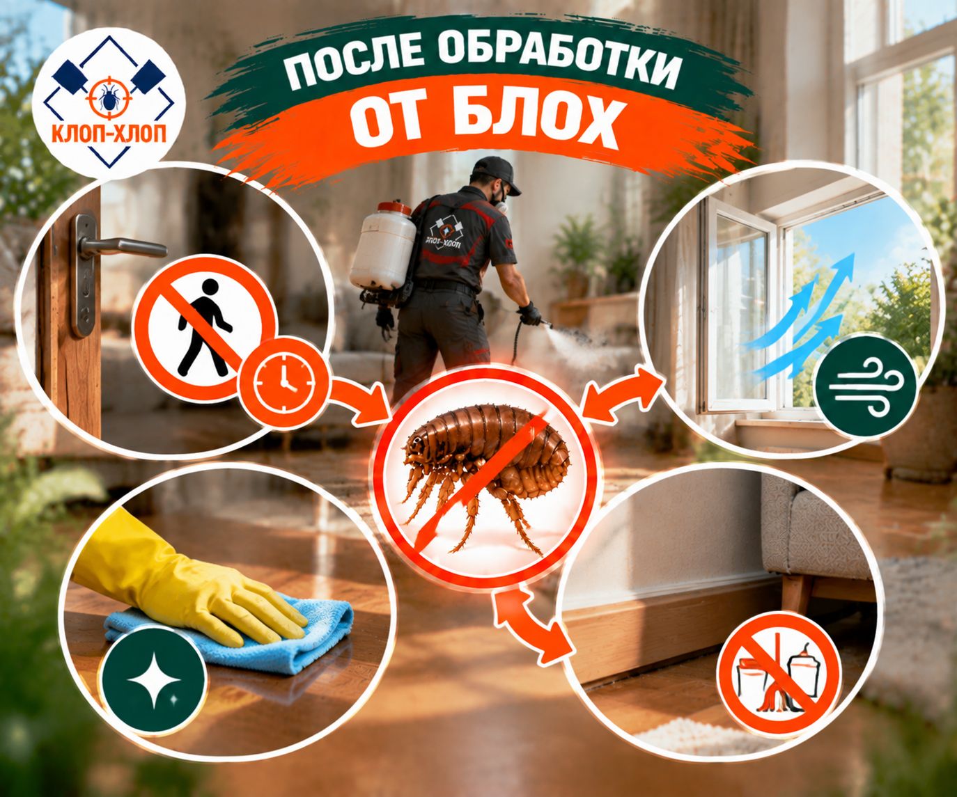 Что делать после обработки квартиры от блох