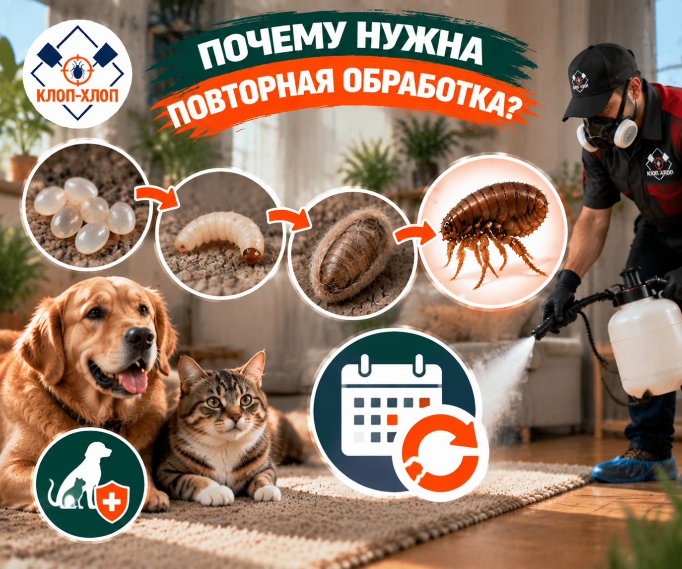 Нужна ли повторная обработка от блох?