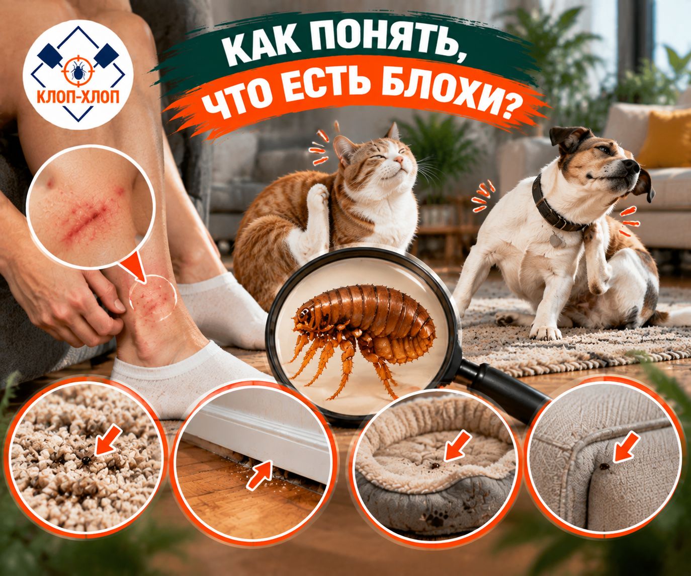 Как понять, что в квартире завелись блохи