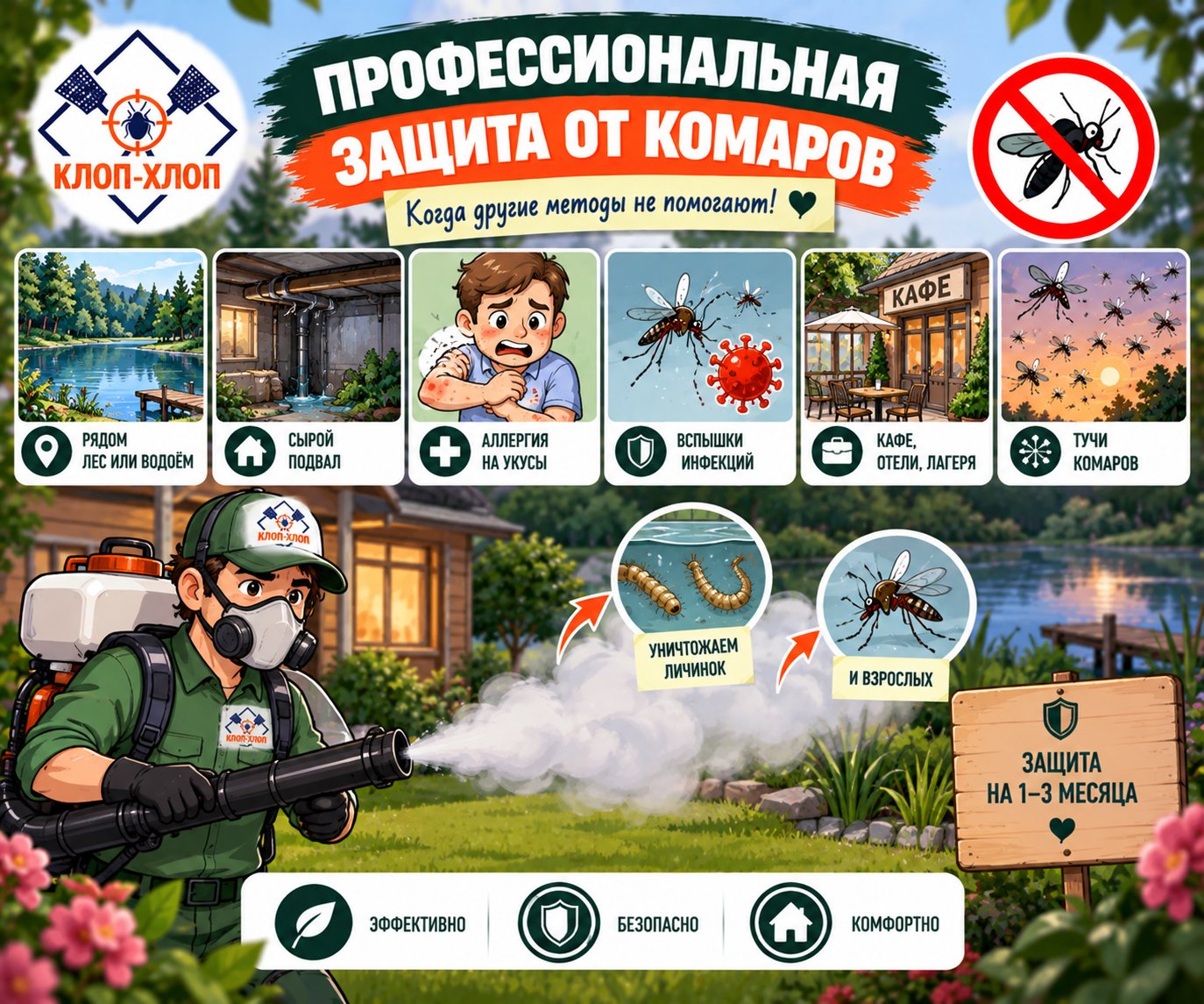 Когда пора звать специалистов от комаров