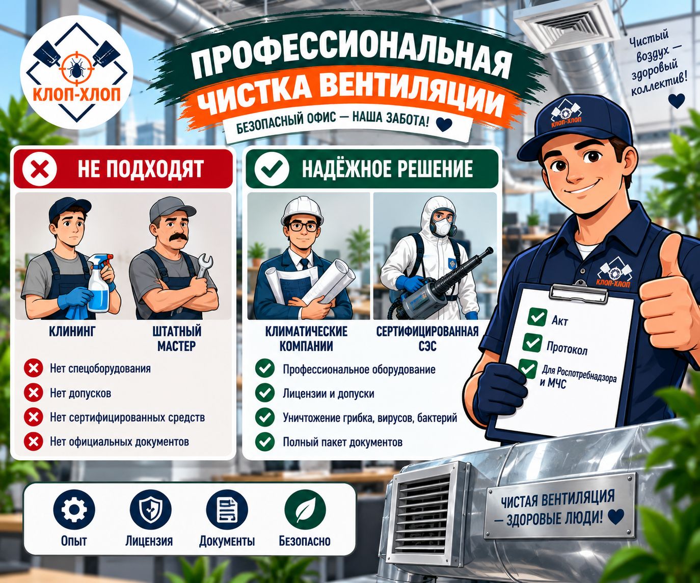 Кому доверить обработку системы вентиляции