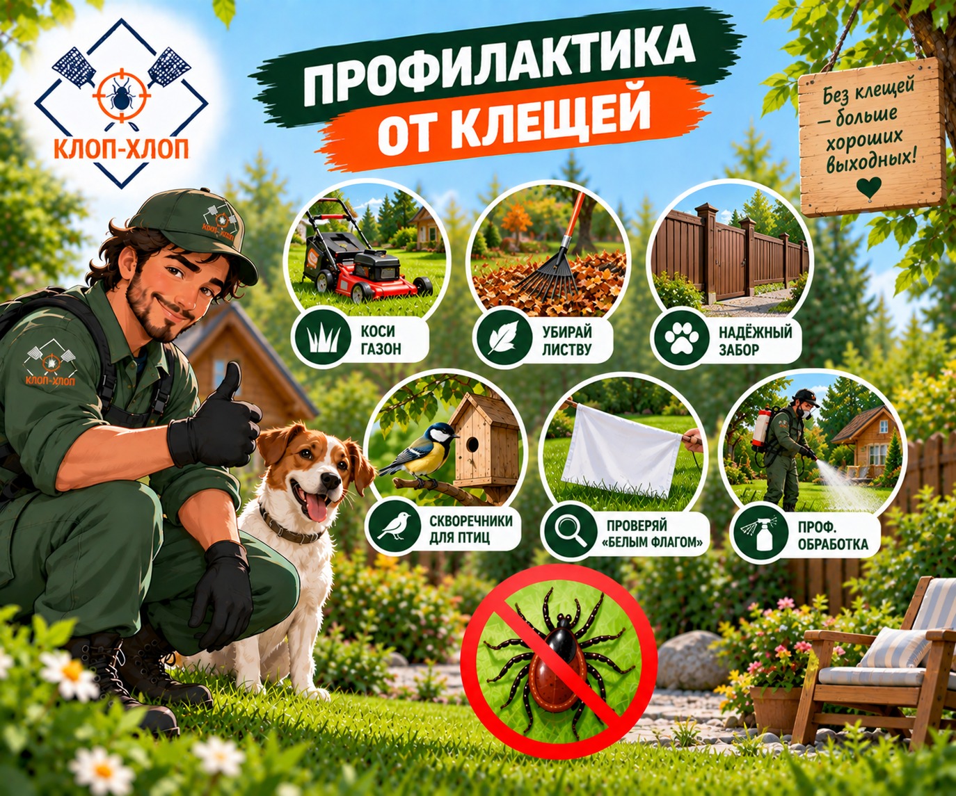 Меры профилактики от клещей на участке