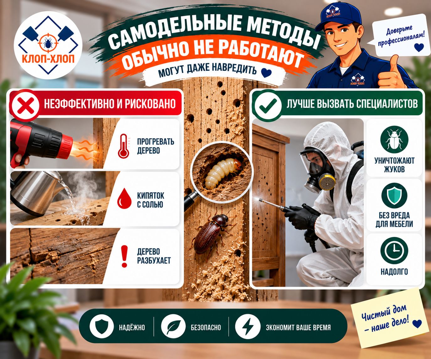Чем истребить древоточцев