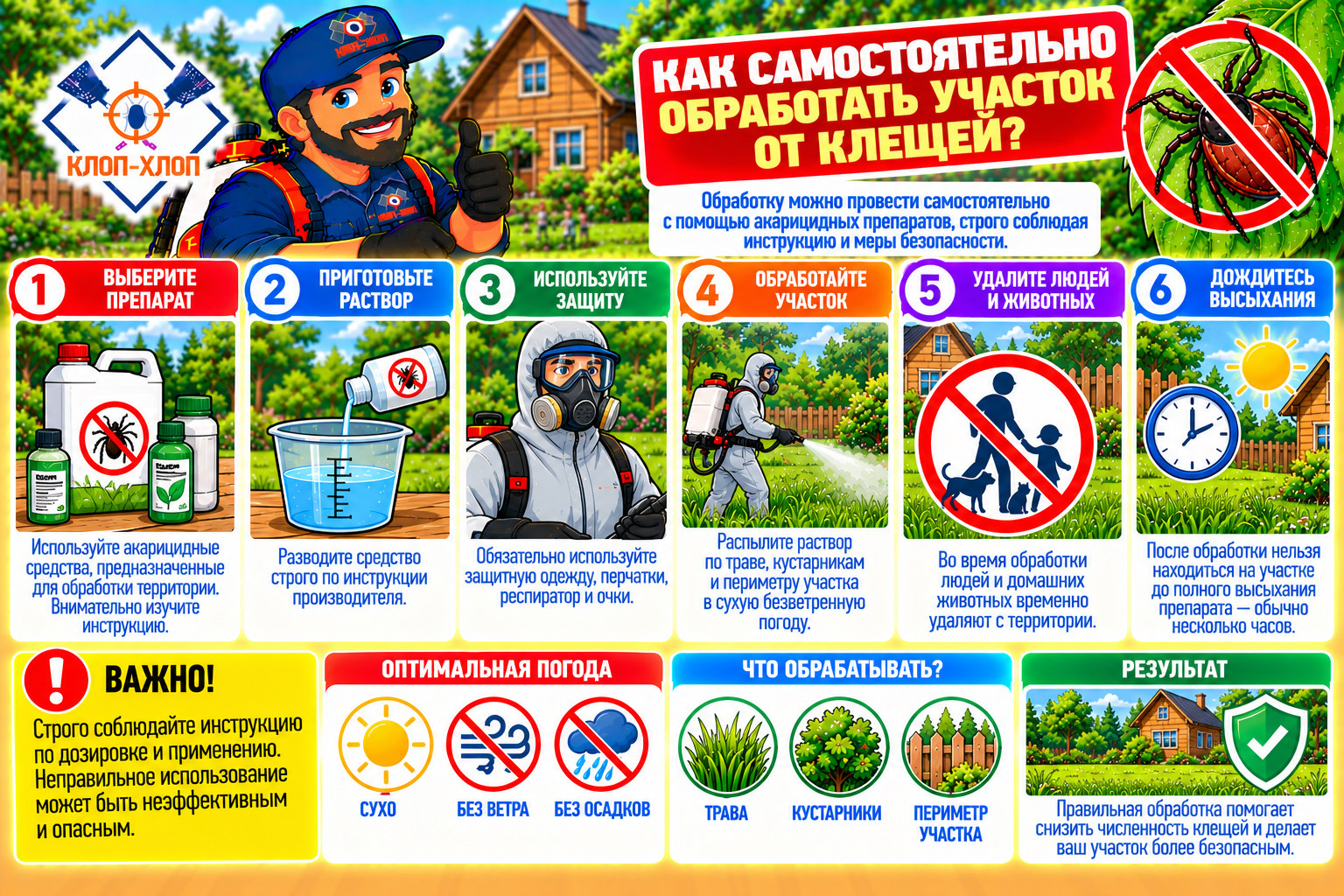 А можно самому потравить клещей?