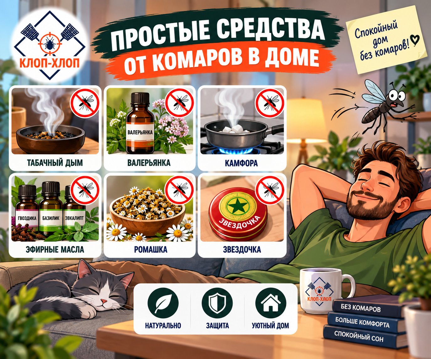 Народные средства борьбы с комарами в домашних условиях