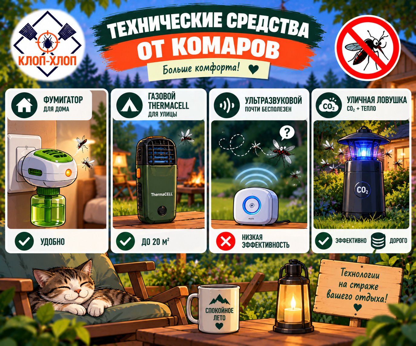 Технические средства защиты от комаров