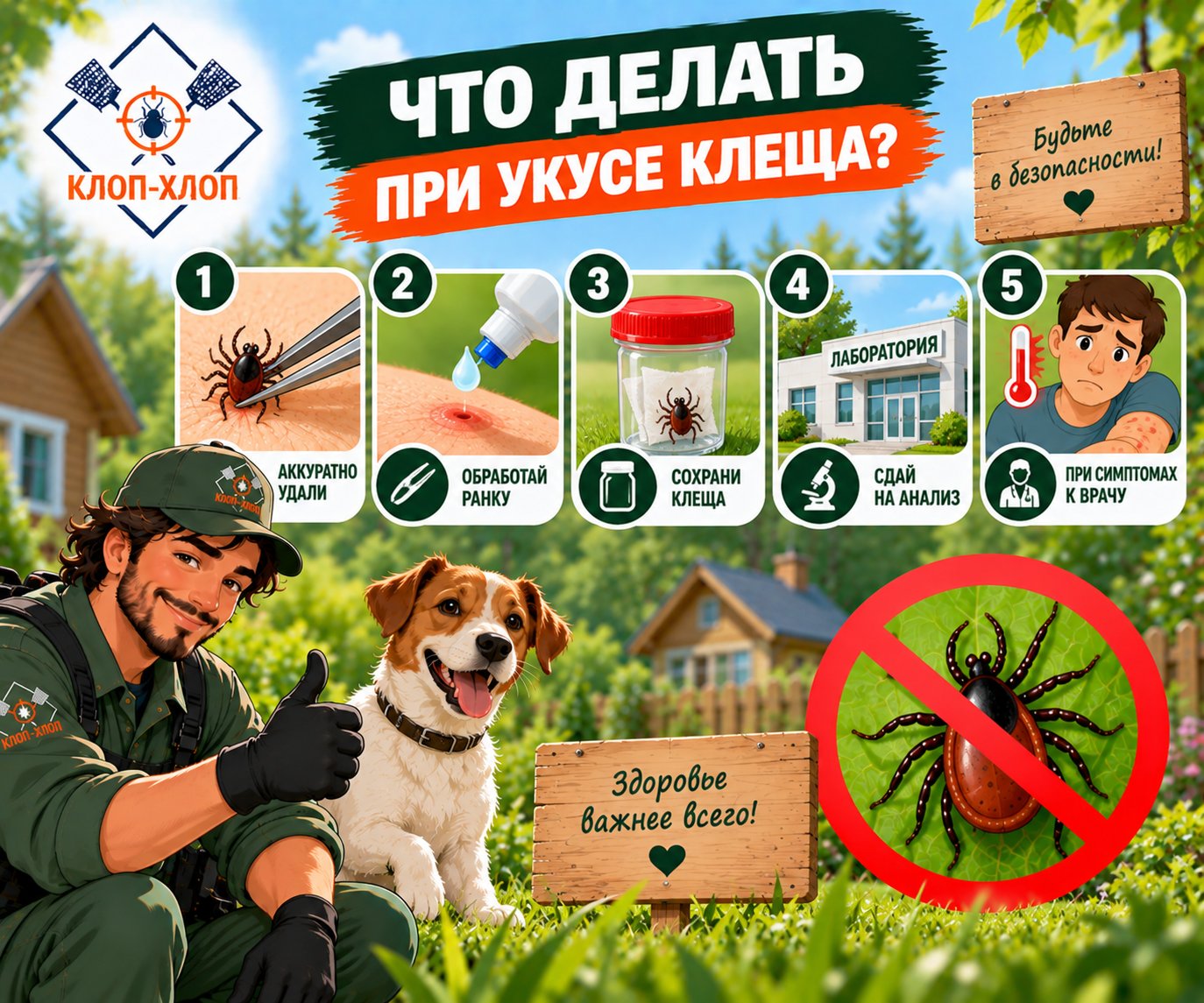 Что делать при укусе клеща