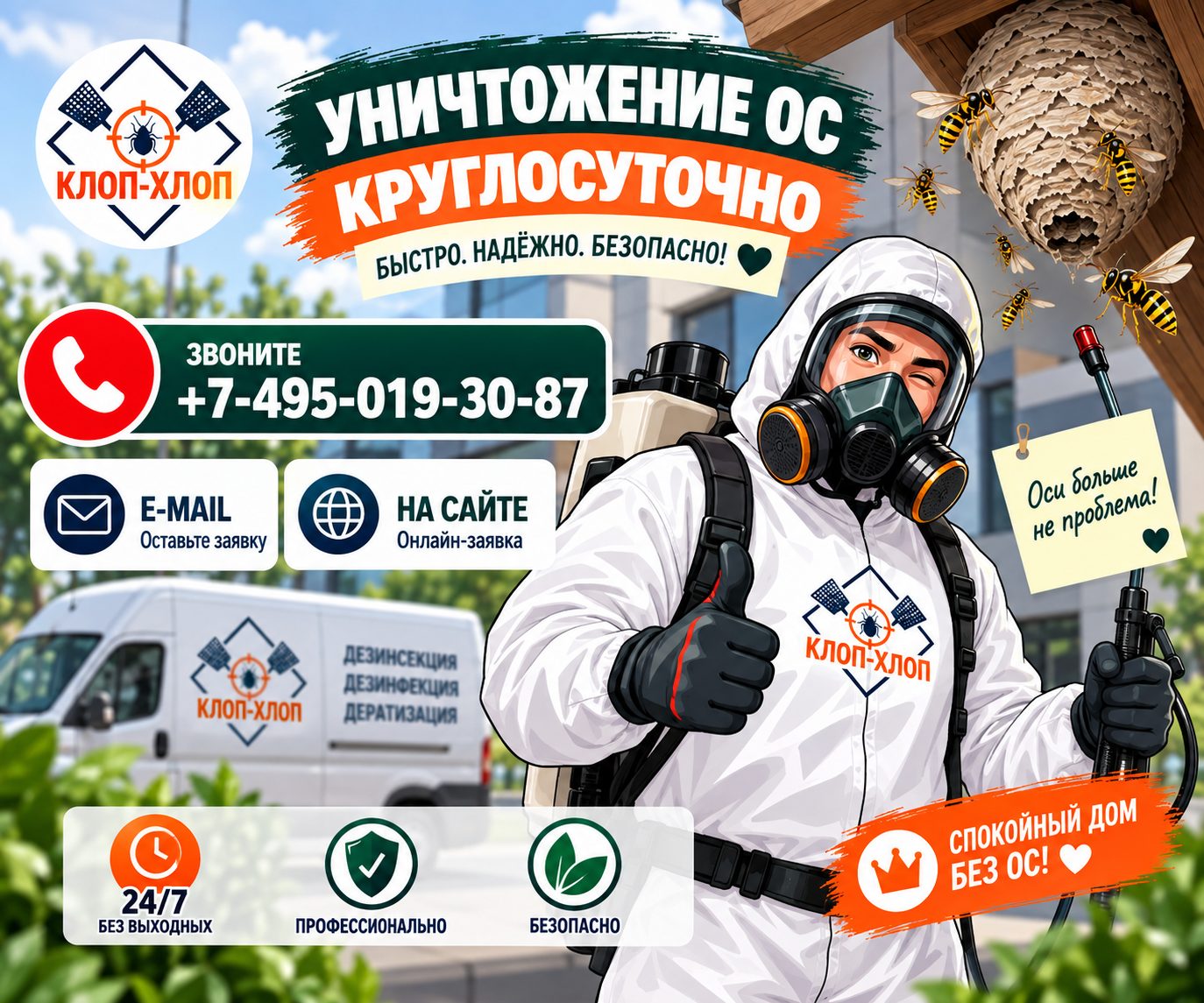 Профессиональное истребление ос