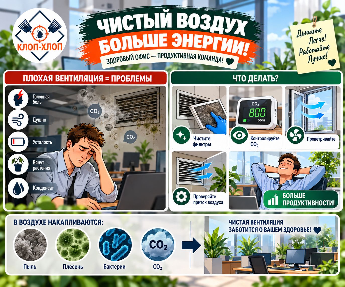Скрытая угроза офисного воздуха