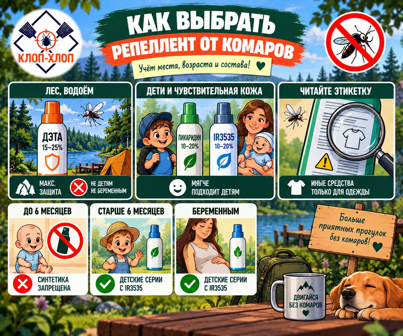 Как выбрать репеллент от комаров?