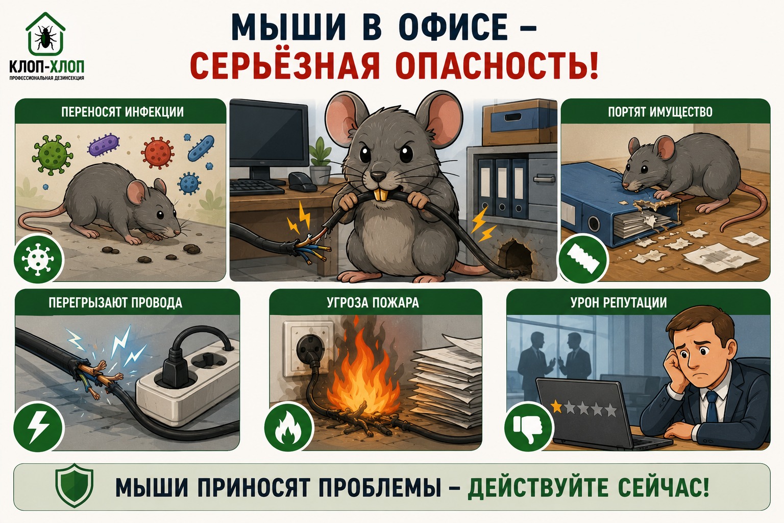 чем опасны мыши в офисе
