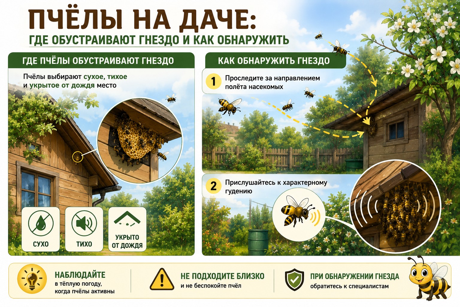 Как избавиться от пчел на даче?