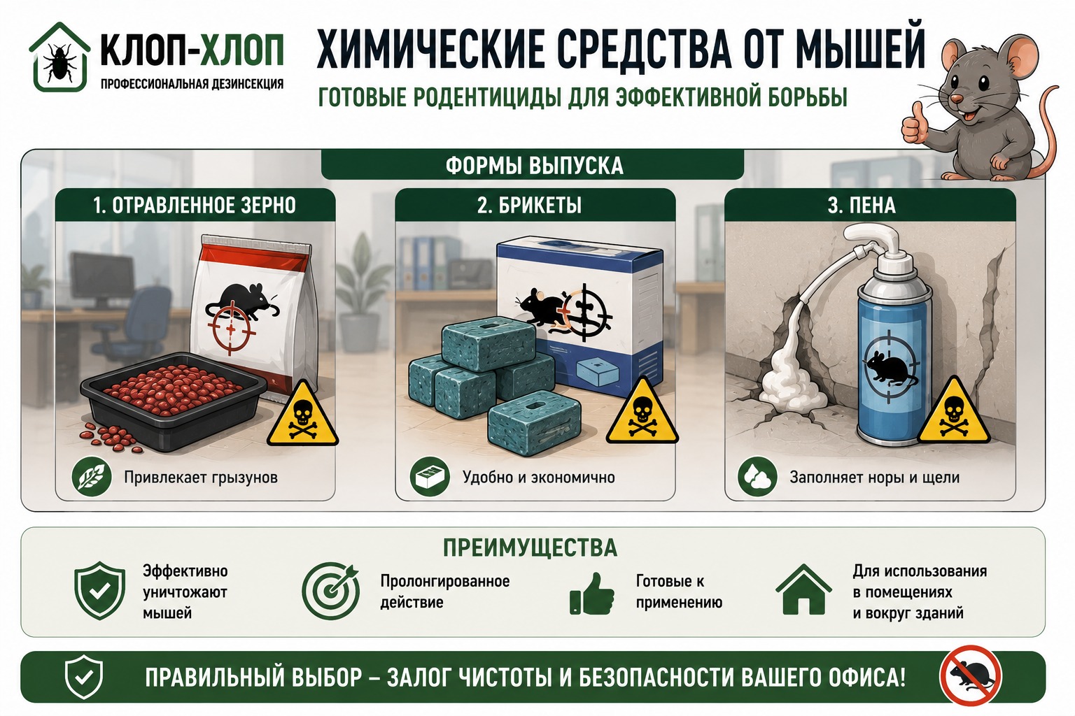 Как эффективно избавиться от мышей: химические средства