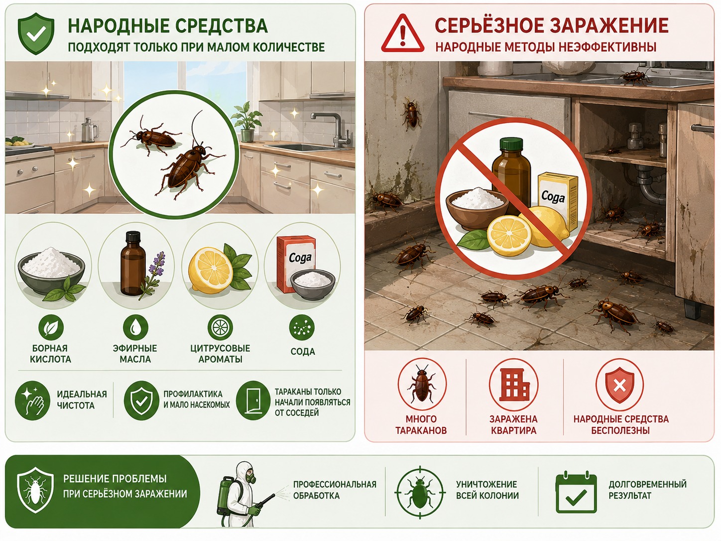 Народные методы от прусаков: когда они помогают